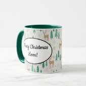 Weihnachtsmann im Evergreen Winterwald Tasse (Vorderseite Links)
