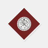 Weihnachtsmann im Flying Sleigh Weihnachten Serviette (Ecke)