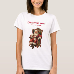 Weihnachtsmann im gemütlichen Sessel Vintage T-Shirt