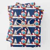 Weihnachtsmann im Gesicht Maske-Pandemie Geschenkpapier Set (Beispiel)