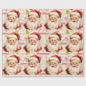 Weihnachtsmann im großen Maßstab Geschenkpapier (Flach)