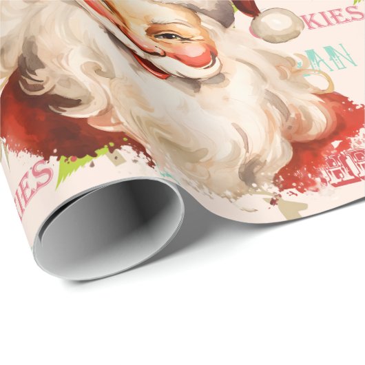 Weihnachtsmann im großen Maßstab Geschenkpapier (Rolleneckpunkt)