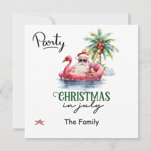 Weihnachtsmann im Juli Einladung