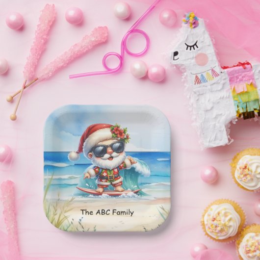 Weihnachtsmann im Juli Party Pappteller (Party)