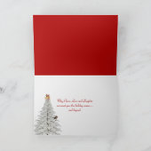 Weihnachtsmann im Kabinenfenster Feiertagskarte (Innenseite)