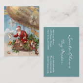 Weihnachtsmann im Luftschiff Visitenkarte (Vorne/Hinten)