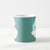 Weihnachtsmann im Mint Grüner Hut Weihnachten Kaffeetasse (Mittel)