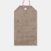 Weihnachtsmann im Patchwork-Look in Weihnachtsfarb Geschenkanhänger (Rückseite)