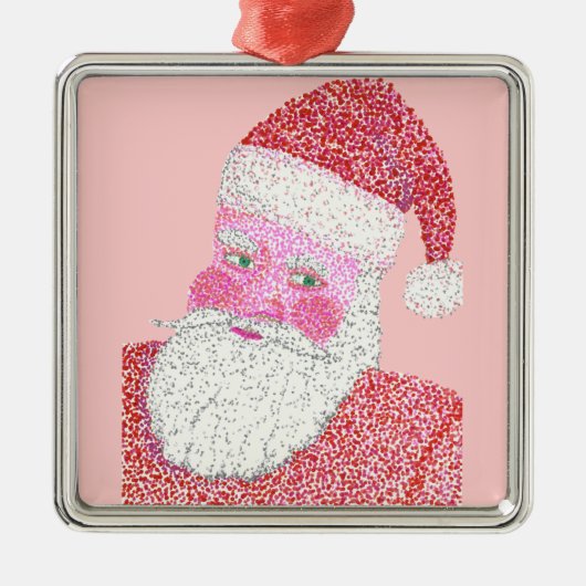 Weihnachtsmann im Pointillismus Weihnachtsschmuck (Vorne)