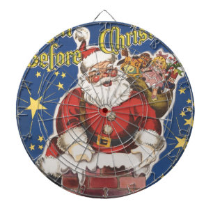 Weihnachtsmann im Retro-Stil, Die Nacht vor dem We Dartscheibe