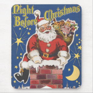 Weihnachtsmann im Retro-Stil, Die Nacht vor dem We Mousepad