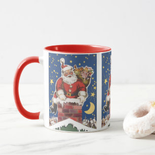 Weihnachtsmann im Retro-Stil, Die Nacht vor dem We Tasse