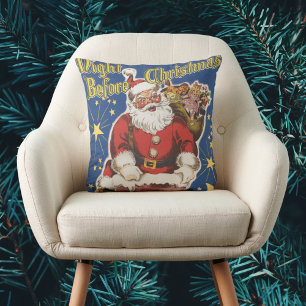 Weihnachtsmann im Retro-Stil, Die Nacht vor Weihna Kissen