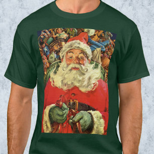 Weihnachtsmann im Schlitten mit Spielzeug im Vinta T-Shirt