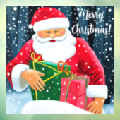 Weihnachtsmann im Schnee Fensteraufkleber (Blatt 3)