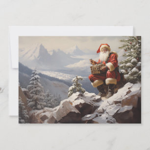 Weihnachtsmann im Schneeberg Frohe Weihnachten