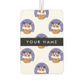 Weihnachtsmann im Schornstein, Schnee, Weihnachten Autolufterfrischer (Rückseite)