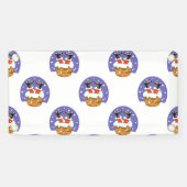 Weihnachtsmann im Schornstein, Schnee, Weihnachten Banner (Horizontal)