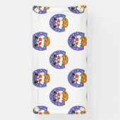 Weihnachtsmann im Schornstein, Schnee, Weihnachten Banner (Vertikal)