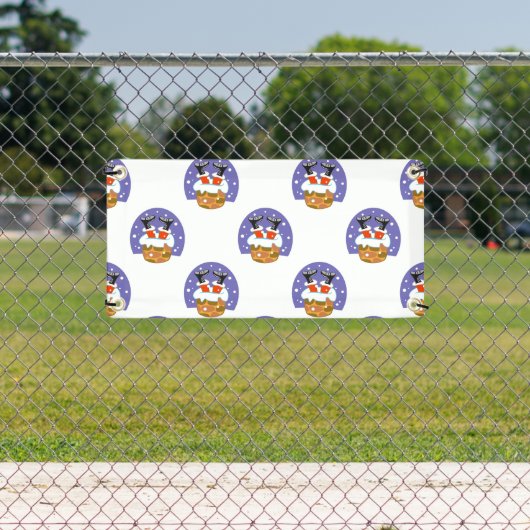 Weihnachtsmann im Schornstein, Schnee, Weihnachten Banner (Insitu)