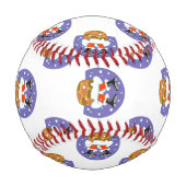 Weihnachtsmann im Schornstein, Schnee, Weihnachten Baseball (Rückseite)