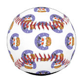 Weihnachtsmann im Schornstein, Schnee, Weihnachten Baseball (Rückseite)