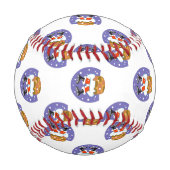 Weihnachtsmann im Schornstein, Schnee, Weihnachten Baseball (Vorderseite)