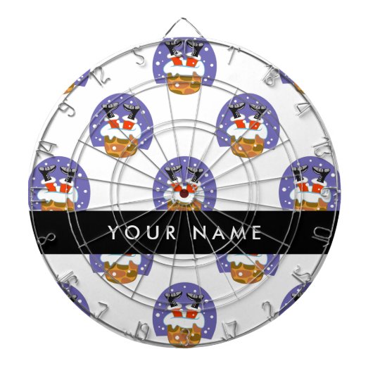 Weihnachtsmann im Schornstein, Schnee, Weihnachten Dartscheibe (vorne)