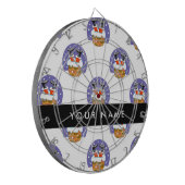 Weihnachtsmann im Schornstein, Schnee, Weihnachten Dartscheibe (Vorderseite Links)