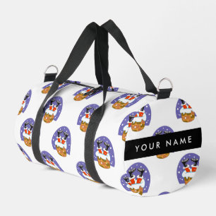 Weihnachtsmann im Schornstein, Schnee, Weihnachten Duffle Bag