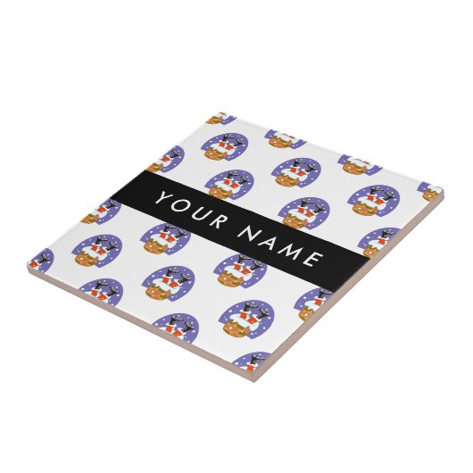 Weihnachtsmann im Schornstein, Schnee, Weihnachten Fliese (Seite)