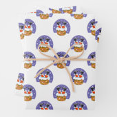 Weihnachtsmann im Schornstein, Schnee, Weihnachten Geschenkpapier Set (Beispiel)