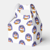 Weihnachtsmann im Schornstein, Schnee, Weihnachten Geschenkschachtel (Rückseite)