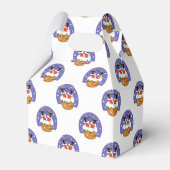 Weihnachtsmann im Schornstein, Schnee, Weihnachten Geschenkschachtel (Vorderseite)