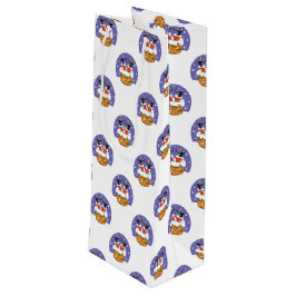 Weihnachtsmann im Schornstein, Schnee, Weihnachten Geschenktüte Für Weinflaschen