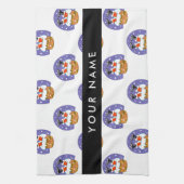 Weihnachtsmann im Schornstein, Schnee, Weihnachten Geschirrtuch (Vertikal)