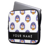 Weihnachtsmann im Schornstein, Schnee, Weihnachten Laptopschutzhülle (Vorderseite Links)