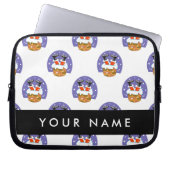 Weihnachtsmann im Schornstein, Schnee, Weihnachten Laptopschutzhülle (Vorderseite)