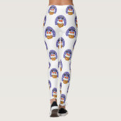 Weihnachtsmann im Schornstein, Schnee, Weihnachten Leggings (Rückseite)
