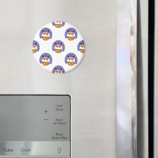 Weihnachtsmann im Schornstein, Schnee, Weihnachten Magnet (In Situ (Kühlschrank))