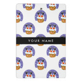 Weihnachtsmann im Schornstein, Schnee, Weihnachten Mini Klemmbrett (Rückseite)