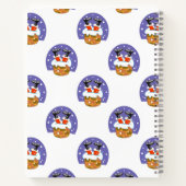 Weihnachtsmann im Schornstein, Schnee, Weihnachten Notizblock (Rückseite)