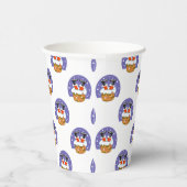 Weihnachtsmann im Schornstein, Schnee, Weihnachten Pappbecher (Rechts)