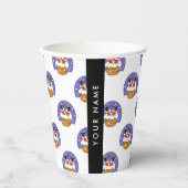 Weihnachtsmann im Schornstein, Schnee, Weihnachten Pappbecher (Vorderseite)