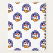 Weihnachtsmann im Schornstein, Schnee, Weihnachten Planer (Rückseite)