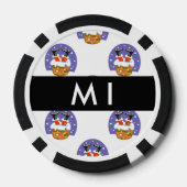 Weihnachtsmann im Schornstein, Schnee, Weihnachten Pokerchips (Rückseite)