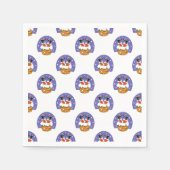 Weihnachtsmann im Schornstein, Schnee, Weihnachten Serviette (Vorderseite)