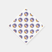 Weihnachtsmann im Schornstein, Schnee, Weihnachten Serviette (Ecke)