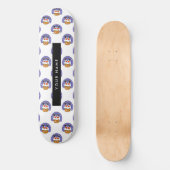 Weihnachtsmann im Schornstein, Schnee, Weihnachten Skateboard (Vorderseite)