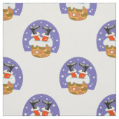 Weihnachtsmann im Schornstein, Schnee, Weihnachten Stoff (Muster)